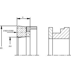 Stūmoklio riebokšlis 80x60x14mm Kramp ZA806014BWA
