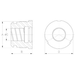 Cilindro galvutės DS25 D63-45 sandariklis DS2906313045VM
