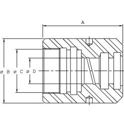 Cilindro galvutės PC25 strypas 50 PC2905007