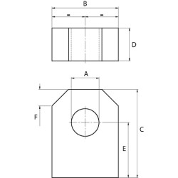 Tvirtinimo juostelė 40x25 - 60 - Ø16 DC39BEVQ040
