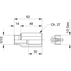 Žarnos sprogimo vožtuvas 1/2" TC92722
