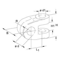 Šakės galvutė 28,2x100 mm 309143