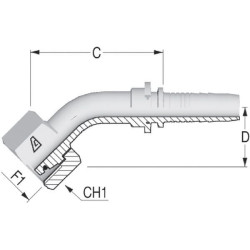 Įdėklas DN05-M14x1.5-8L-45° PGLO51445