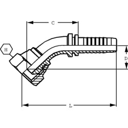 Įdėklas DN08-M16x1,5-10L-45° PGL81645