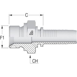 Įdėklas DN08-1/2 BSP PN88