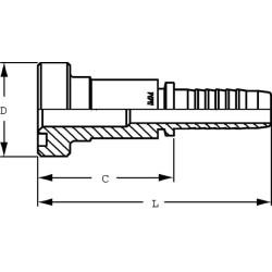 Įdėklas su flanšu DN20-Ø41.3mm PFS2012