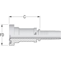 Įdėklas su flanšu DN25-Ø41.3mm PFS2512