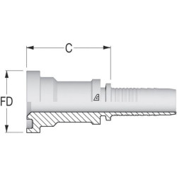 Įdėklas su flanšu DN25-Ø44.4mm PFL2516