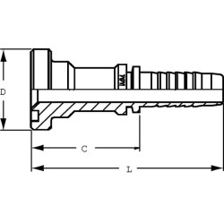 Įdėklas su flanšu DN16-Ø30.2mm PFL168