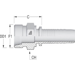 Įdėklas DN20-M36x1.5-Ø26.75 PRF2036