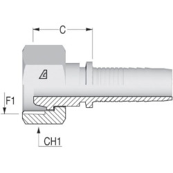 Įdėklas DN25-M38x1,5 60° PGM2538