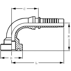 Įdėklas NS-DN32 flanšas Ø54 90 SFSNS322090G2
