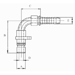 Kamštis DN06-Ø10mm-WEO 1/4" 90° WEO147140404