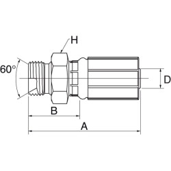 Įdėklas DN6-3/8 BSPP 4G6MBSPP