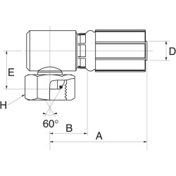 Įdėklas 90° DN6-3/8"BSP 4G6FBSPORX90BL