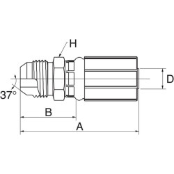 Įdėklas DN8-1/2 JIC 5G5MJ