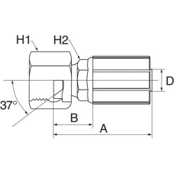 Įdėklas DN25-1"5/16JIC 16G16FJX