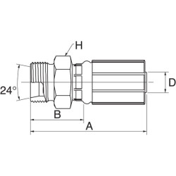 Įdėklas DN16-M26x1.5-18L 10G18MDL