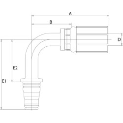 Įdėklas „Quick-Lok“ DN16 90° 10G10MQLH90S