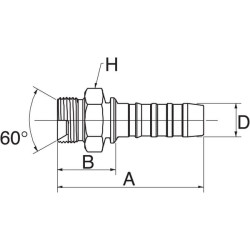 Įdėklas DN10-3/8 BSPP 6GS6MBSPP