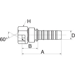 Įdėklas DN20-1" BSP 12GS16FBSPORX