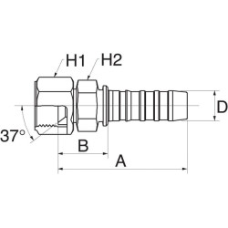 Įdėklas DN13-1"1/16 JIC 8GS12FJX
