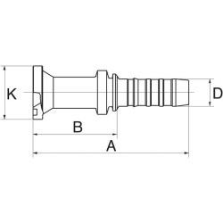 Įdėklas DN32 + 54 flanšas 20GS20FLH