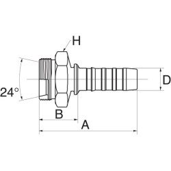 Įdėklas DN20-M36x1.5 12GS27MFG