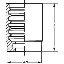 Žiedinė mova Ø46x51mm DN25 nerūdijančio plieno Dicsa SFD12T25RVS