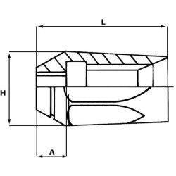 Daugkartinio naudojimo antgalis DN06 (1/4") 1SN SNT6
