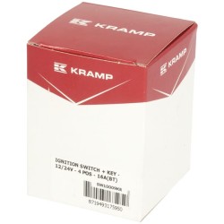 Case - IH 434 SW10009KR Uždegimo jungiklis su raktu, 12/24V, 4 padėtys, 16A, ašmenų gnybtai