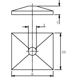 Vamzdžių spaustukas, pilnas, 10x10mm (5) RS11010P005
