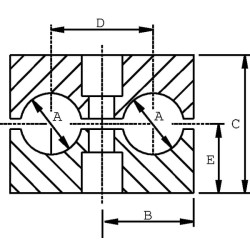 Vamzdžių spaustukas 22/22 mm PP (25) RS912322P025